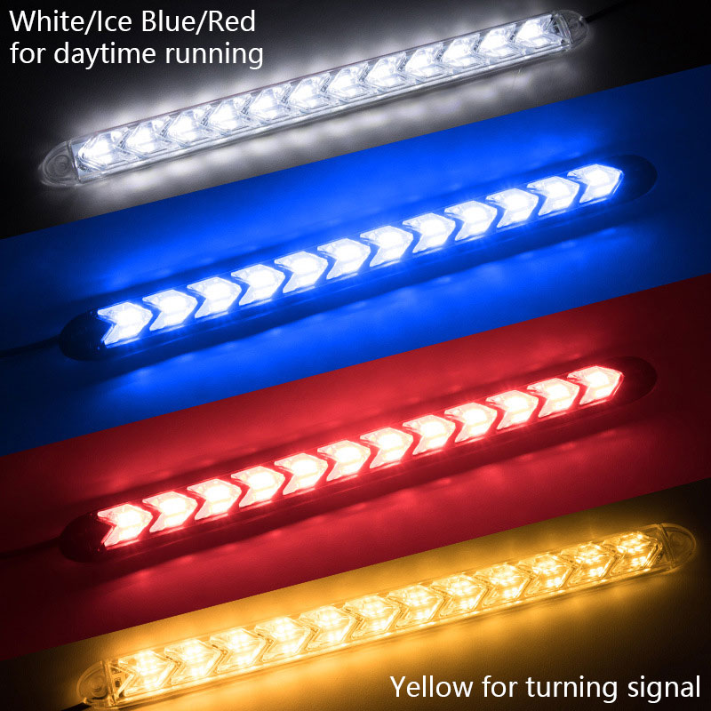 Car LED Daytime Running Lights & Turn Signal Lights, Arrow Design